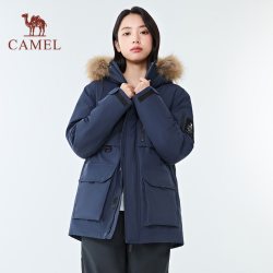 骆驼 户外派克服保暖加厚中长款时尚外套