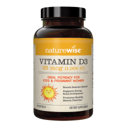 naturewise 阳光瓶 维生素 D3 1000iu 90 粒