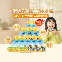 荷兰乳牛 可涂抹吸吸奶酪儿童乳酪进口酪源高钙零食三角再制干酪