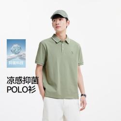 森马 夏季短袖T恤刺绣撞色翻领商务休闲百搭POLO衫男