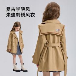 迪士尼 朱迪女童风衣外套2026秋季新款儿童中大童大衣