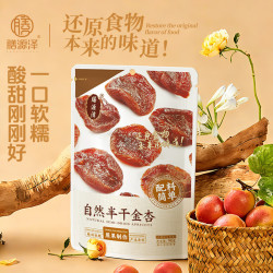 膳源泽 半干金杏90g便携去核杏脯软糯酸甜单片分装办公室解馋无添加蜜饯