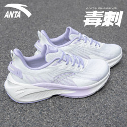 安踏 毒刺5专业减震跑步鞋女夏季透气轻便耐磨运动鞋跳绳鞋