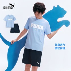 PUMA 童装儿童夏季短袖套装经典凉感吸湿速干运动两件套潮