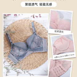 夏娃秘语 蕾丝性感内衣女夏季薄款少女聚拢侧收文胸女聚拢型胸罩