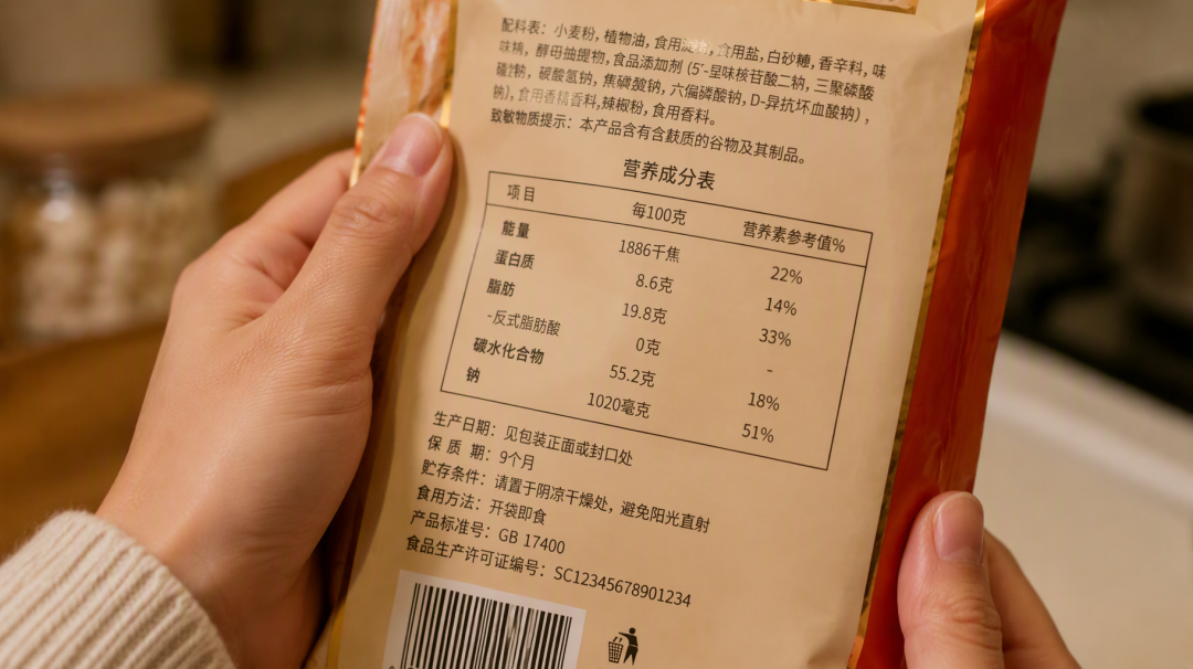 查看配料表