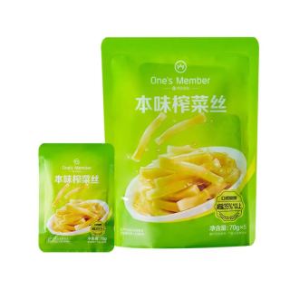 1号会员店 轻盐本味榨菜丝 70g*5袋