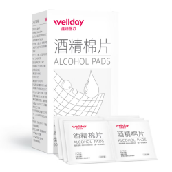 维德 酒精棉片医用消毒 酒精棉片*4