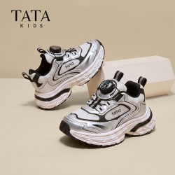 TATA他她童鞋  2026秋季新款白色老爹鞋儿童运动鞋青少年休闲鞋