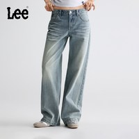 88VIP：Lee 26早秋新品428舒适直筒牛仔裤复古浅蓝色女潮流