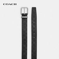 COACH 男士腰带HARNES针扣腰带腰带 黑色CEB92七夕礼物