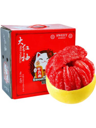 福建 平和 红心蜜柚 三红柚 4.5斤装 1- 2个