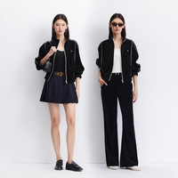 VERO MODA VEROMODA卫衣女2026秋季新款撞色休闲宽松拉链
