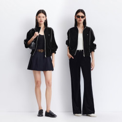 VERO MODA VEROMODA卫衣女2026秋季新款撞色休闲宽松拉链