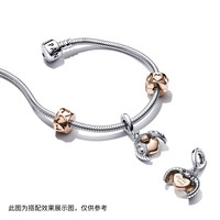 PANDORA/潘多拉 925银硬糖手链柱形扣简约蛇骨链 15cm