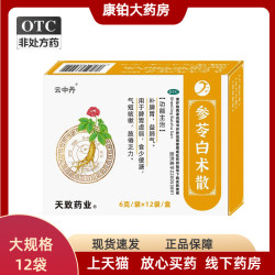 云中丹参苓白术散6克×12袋补脾胃益肺气OTC非处方药