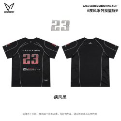 VEIDOORN 疾风短袖投篮服T恤男夏季美式篮球训练服运动跑步透气上衣潮V