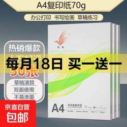 A4打印纸复印纸草稿纸70g 单包凭证纸双面画画纸打印绘画书写文具资料用品 A4打印纸100张