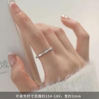 半日逅屿 925镀银年年有鱼戒指女素圈食指戒小众设计感尾戒开口戒 年年有鱼戒指 开口可调节