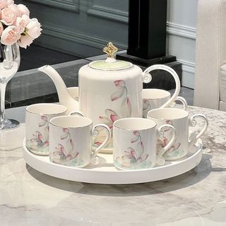 蕊顺 金莲花海豚 陶瓷 茶具套装