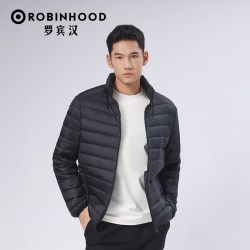 罗宾汉 轻薄圆立领羽绒服男士款内穿短款内搭新款秋冬打底保暖外套