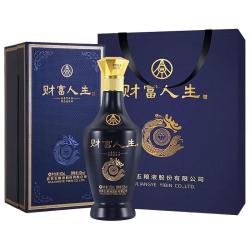 五粮浓香 五粮液财富人生 浓香型52度 500mL 6瓶 整箱装蓝钻