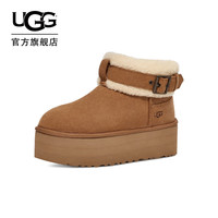 UGG 秋季新款女士舒适保暖厚底休闲短筒雪地靴懒人毛毛鞋 1144041