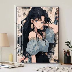 港风二次元少女挂画