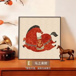 马上发财福禄装饰画