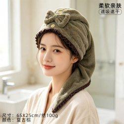 斜月三星 干发帽超强吸水速干女2026新款珊瑚绒居家洗澡干发毛巾