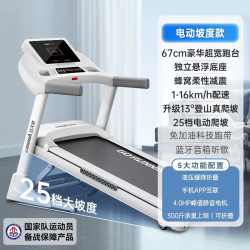 立久佳 跑步机家用款小型室内大型可折叠爬坡健身房专用白猛犸Pro