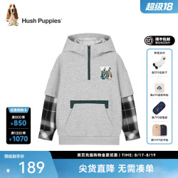暇步士 男大童秋季新款舒适时尚潮流感休闲卫衣 花灰 140