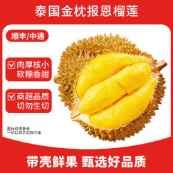 九曲食珍 泰国金枕榴莲 3-5斤 带壳生鲜水果