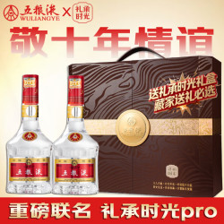 五粮液 礼承时光礼盒 品鉴pro版 第七代普五 2016年 浓香型白酒 52度 500ml*2 礼盒装