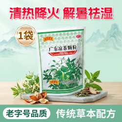 王老吉 广东凉茶颗粒20袋清热祛湿解暑感冒发热喉痛广东凉茶正品