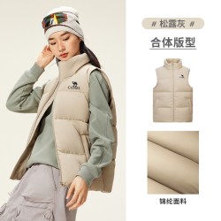 骆驼 白鸭绒填充 立领羽绒马甲