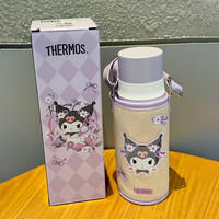 THERMOS 膳魔师  膳魔师 不锈钢PPSU儿童保温杯 库洛米联名紫色款＋紫色杯套370ml