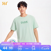 361° t恤短袖夏季男女同款透气宽松印花圆领运动休闲服632623109-7