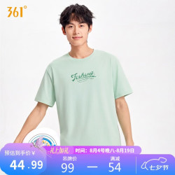 361° t恤短袖夏季男女同款透气宽松印花圆领运动休闲服632623109-7