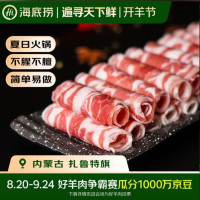 海底捞 内蒙高钙羔羊肉卷 净重2斤/袋 原切火锅羊肉片涮肉脆骨卷