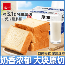 泓一 厚切吐司面包1000g 手撕面包营养早餐代餐速食宿舍休闲零食品