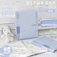 文谷 Wengu）笔记本文具手写活页本B5/60张小初中记事错题日记手账BI073(B5)蓝色