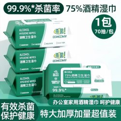 酒精湿巾75度酒精消毒湿巾加大加厚家用清洁酒精消毒湿纸巾