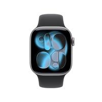 Apple Watch S11智能手表GPS款42毫米深空灰色铝表壳黑色运动表带M/L