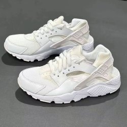 NIKE 女鞋夏季新款Huarache Run华莱士运动鞋减震跑步鞋休闲鞋 654275-110白色 36