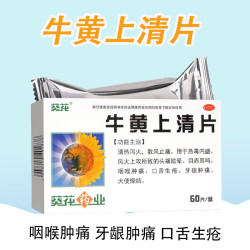 葵花 牛黄上清片60片清热泻火头痛眩晕咽喉肿痛牙龈肿痛口舌生疮药