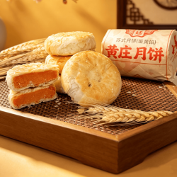广香村 黄庄月饼 手工酥皮红枣月饼420g