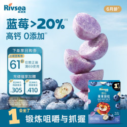 禾泱泱 婴幼儿果果原粒蓝莓味11.25g高钙宝宝零食溶豆入口易吞咽锻炼抓握