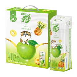 蒙牛 真果粒清甜苹果汁+真实菠萝粒 240g*10包 乳饮料
