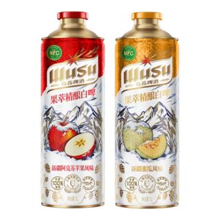 乌苏啤酒 新疆阿克苏苹果蜜瓜风味精酿白啤酒1L*3罐装范丞丞推荐